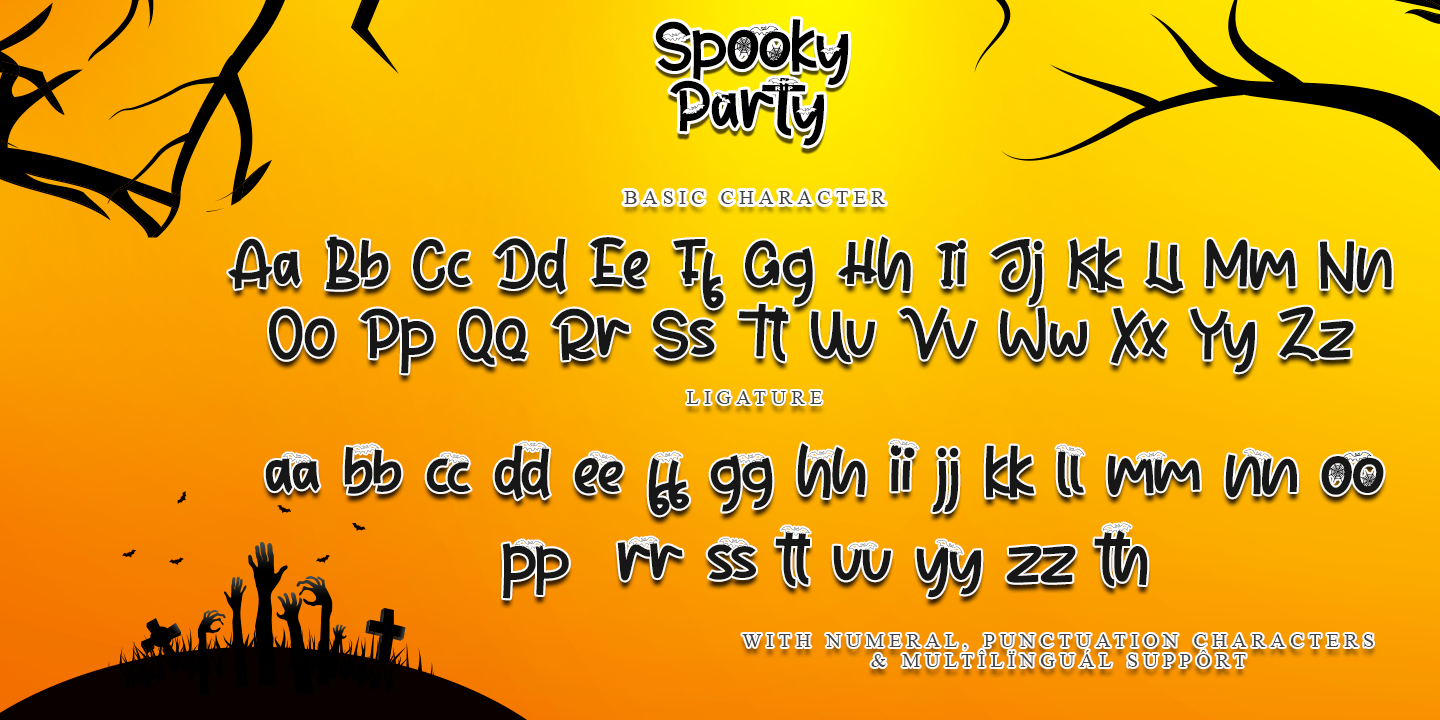 Beispiel einer Spooky Party-Schriftart #4